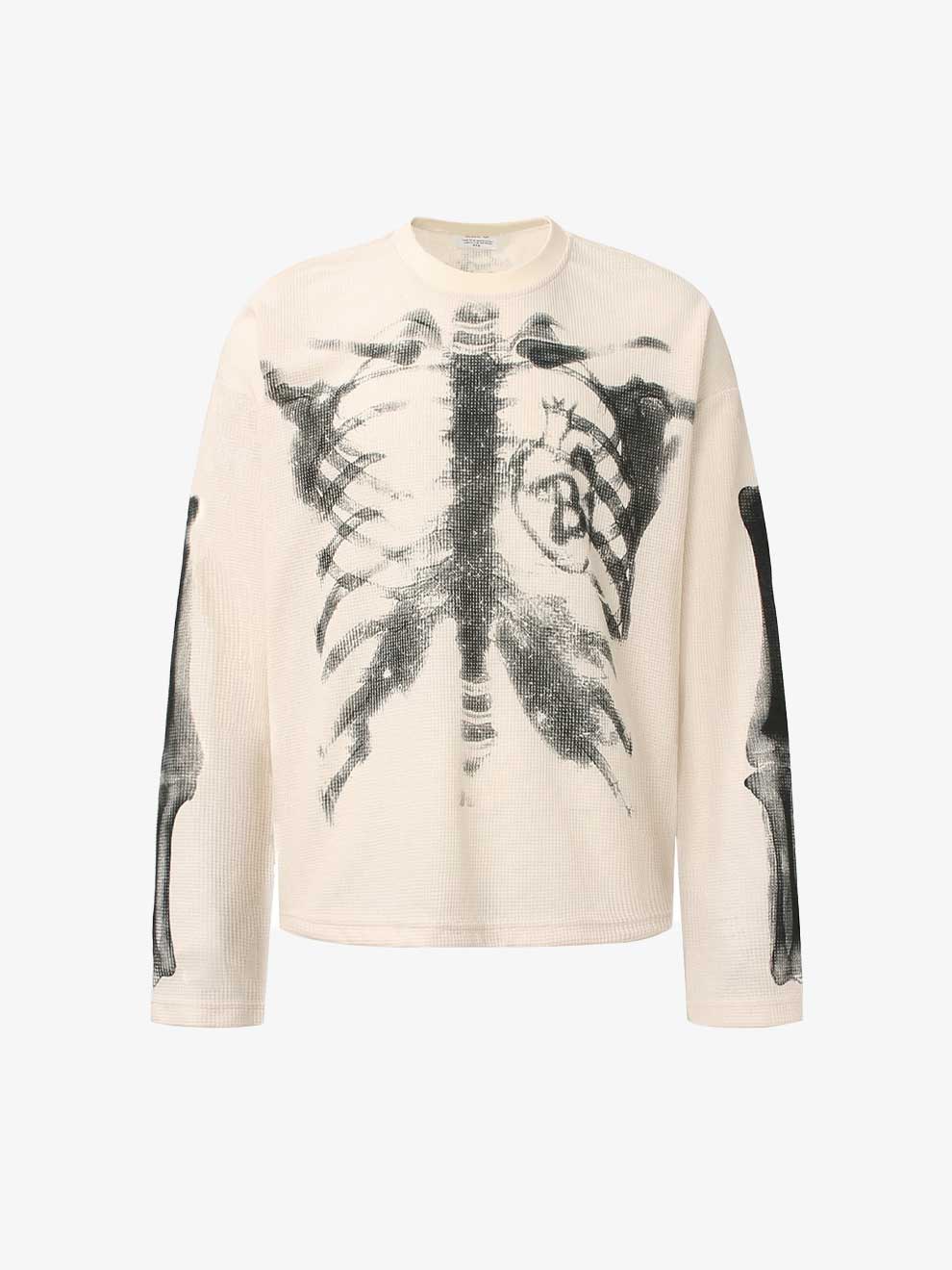 SKELETON XRAY GRAPHIC KNIT SWEATSHIRT