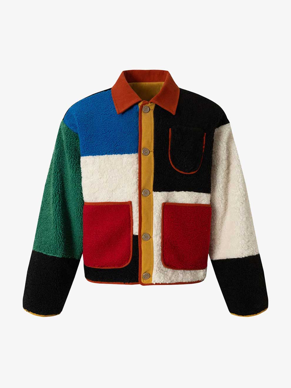 VINTAGE GEOMETRIC COLORFUL PATCHWORK JACKET